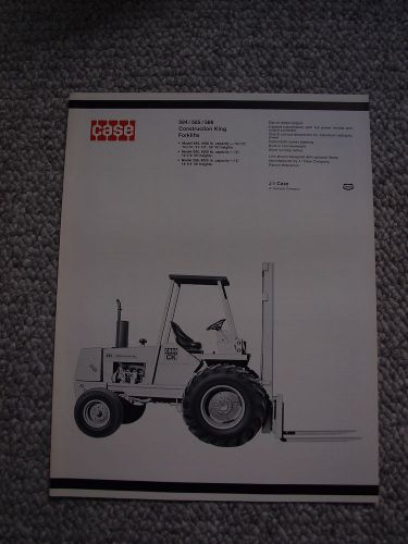 Case 584 585 586 Construction King Tractor Forklift Brochure 4 pg Orig. MINT &#039;72