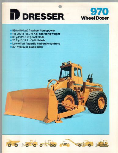 1988 DRESSER 970 WHEEL DOZER TRACTOR CONSTRUCTION EQUIPMENT BROCHURE CATALOG
