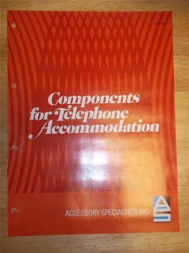 Vtg Accessory Specialties Catalog~Telephone Directory Shelf/Telette Module