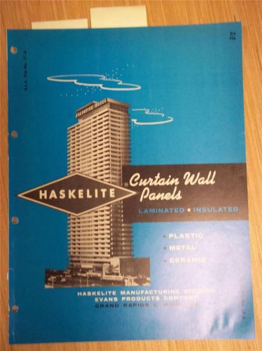 Haskelite Mfg/Evans Products Catalog~Curtain Wall Panels/Insulated~Asbestos~&#039;62
