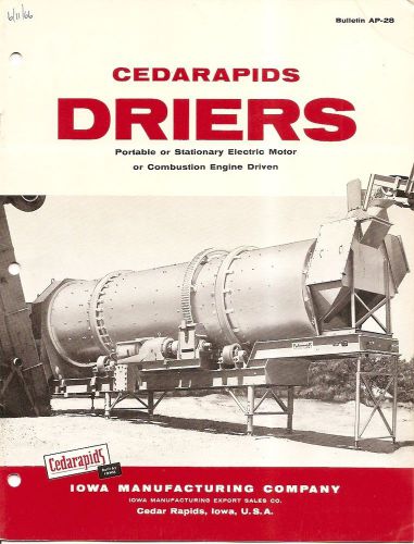 Equipment Brochure - Cedarapids - Aggregate Drum Driers Asphalt Mix Plant (E1453