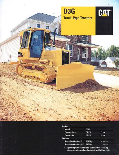 2001  CATERPILLAR D3G  TRACK TRACTOR 23 PAGE BROCHURE