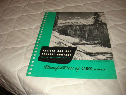 1948 PACIFIC CAR &amp; FOUNDRY CO. KENWORTH &amp; CARGO EQUIPMENT SALES BROCHURE