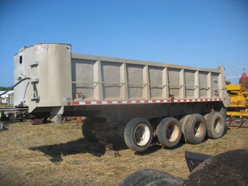 End dump trailer city 28ft 26ft tub quad axle air tailgate aluminum end dump hyd for sale