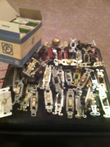 Light Switch Lot Of 50 Some New Circle F Industries Electrical Supply Lot