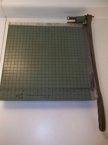 Premier Brand Photo Materials Wood 13&#034;Paper Cutting Board Trimmer Heavy Duty Vtg