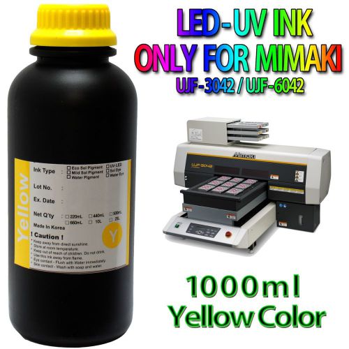 NEW MIMAKI UV-INK ONLY FOR UJF-3042 / UJF-6042 1000ml Yellow color bulk