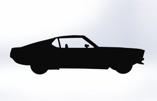 Ford mustang silhuette Plasma, laser, router .dxf clip art cat hot rod