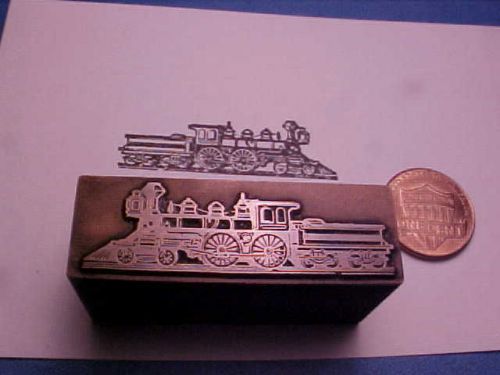 Letterpress printers 1800s STEAM LOCOMOTIVE! Train,Wood,Coal Tender NICE DETAIL!