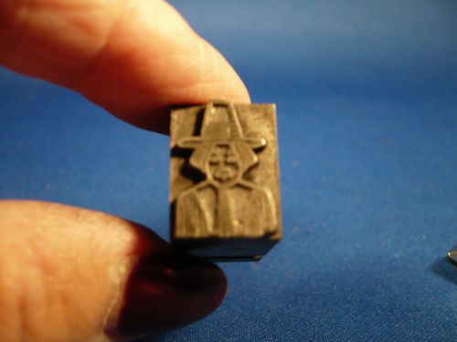 letterpress printer&#039;s ornament/dingbat/block  PILGRIM MAN... FOUNDRY KEYSTONE 48