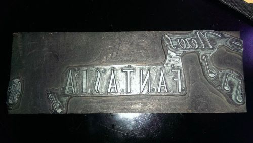 Vintage WALT DISNEY STUDIOS Fantasia- Wood/Metal combo- Printing Plate