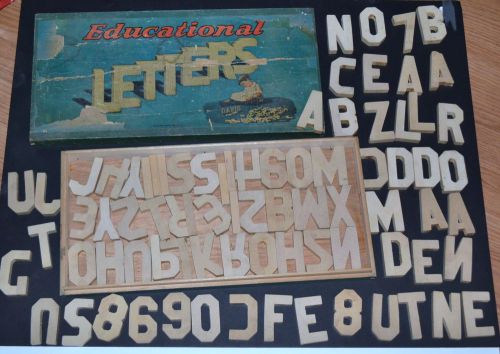 Vintage Wooden Letters alphabet setv Root Quality A.I. Root Company Medina OHIO