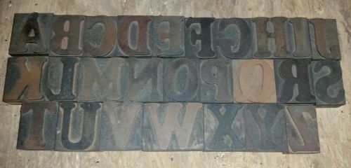 26 Letterpress Wood Printing Blocks Wooden Type Alphabet!  2 1/4&#034;  Complete