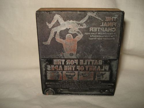 Battle for the Planet of the Apes Printing Block 20th Century Fox Final Chapter