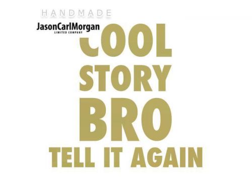 JCM® Iron On Applique Decal, Cool Story Bro Gold