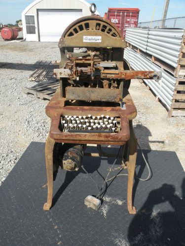 Vintage military graphotype embossing machine, dog tags, id plates for sale