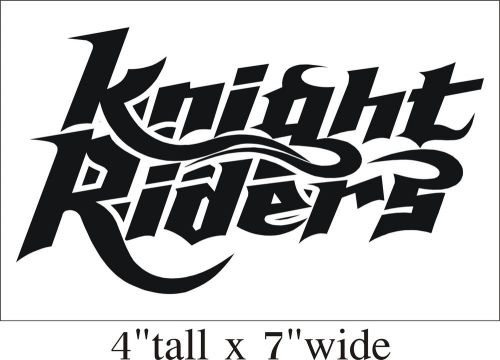 2X Knight Riders Funny Car Truck Bumper Vinyl Sticker Decal Decor Art Gift -1688