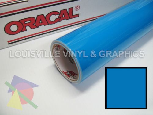1 roll 24&#034; x 5 yds sky blue oracal 651 sign &amp; graphics cutting vinyl for sale