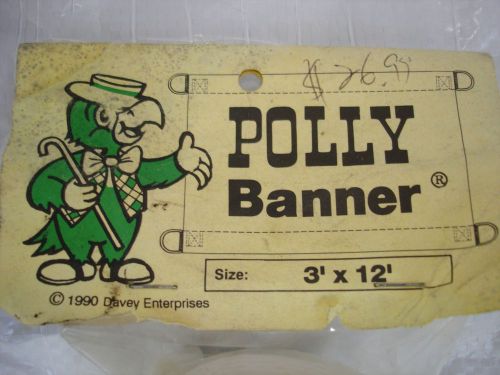 Blank Polly Banner with D Rings 3x12