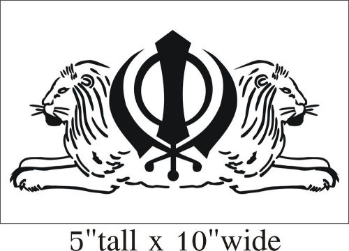 2X Om Aum Khanda Sikh Religious Car Truck Bumper Vinyl Sticker Decal-1742