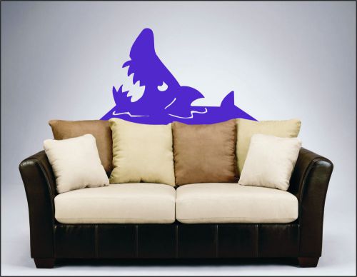 2X Chomping Shark Wall stickers Bedroom, Drawing Room, Office -166