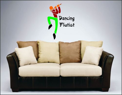 2X Dancing Flutist Wall stickers Bedroom, Drawing Room, Office -164