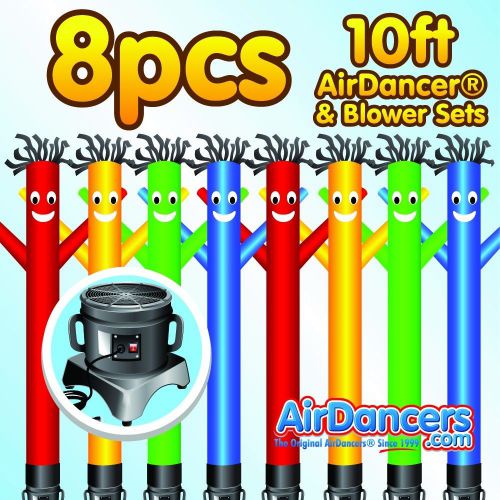 8 pack | 10ft airdancer &amp; blower complete sets by airdancers.com for sale