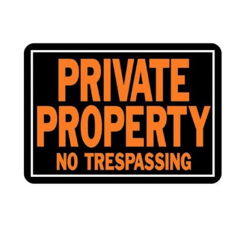 10&#034; x 14&#034; aluminum medal  private property no trespassing sign hy ko 848 for sale
