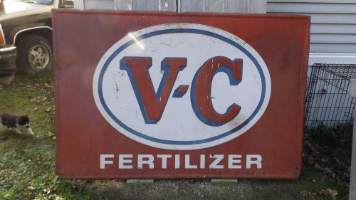 Xtra Large 6 ft x 4 ft V-C Fertilizer Metal Sign One Sided