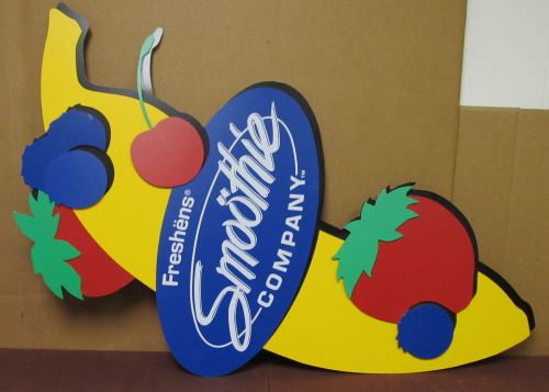 Freshens Smoothie Company Layered Formica with Aluminum Business Sign