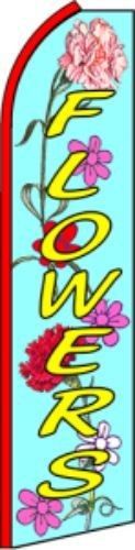 FLOWERS Sign Swooper Flag Advertising Feather Super Banner /Pole bfp