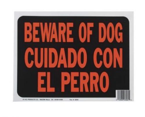 Hy-Ko Products 9X12 Sign Biling Beware Of Dog 3060