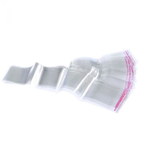 250PCs Self Adhesive Seal Clear Plastic Bags 52cmx8.5cm
