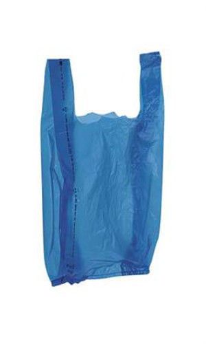 8&#034; x 5&#034; x 16 Inch New Retail Small Blue Plastic T-Shirt Shopping Bags 2000 Bages