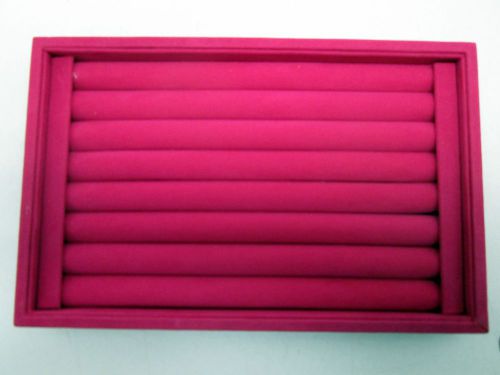 New pink velvet ring display tray organizer box holder wholesale jewelry 8 rolls for sale