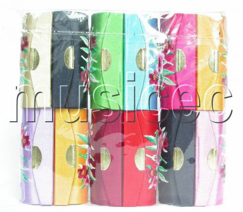 12pieces mixed colors cosmetics embroider silk boxes T45A2A6