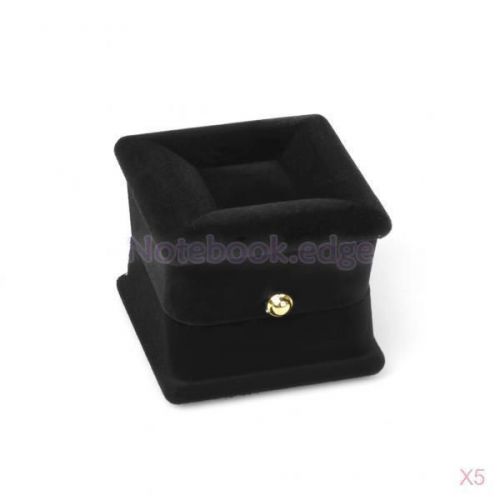 5x square velvet ring bracelet cufflink trinket display storage box case xmas for sale