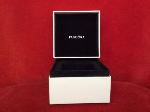 NEW PANDORA CHARM BRACELET EARRING WHITE GIFT BOX 5 x 5 INCHES