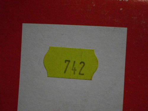 Original Meto 2200 Yellow labels 6.22 6.22A 8.22 2208 PA1 - 14 rolls w/ink