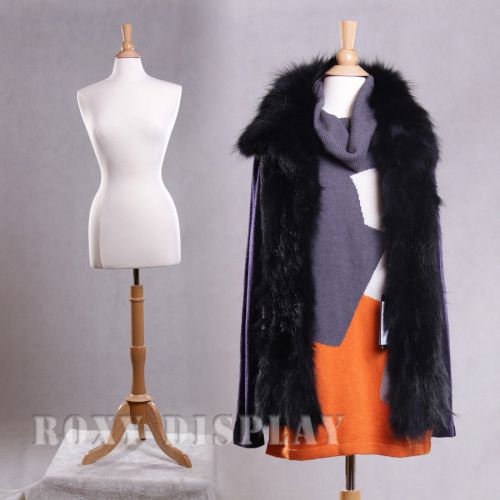 Mannequin Manikin Dress Form F6/8W+BS-01  Wood  Base Tripod