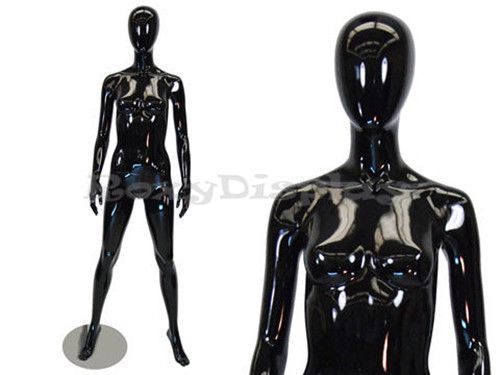 Female eye catching fiberglass egg head mannequin display dress form #md-gf11bk1 for sale