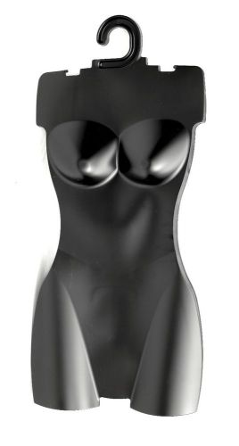 5 BLACK Female Torso Plastic Body Dress Form Mannequin Hanger Lingerie Display