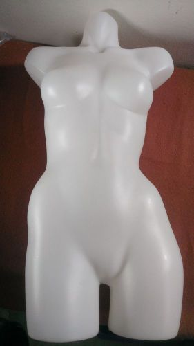 Premium Quality White Plastic Female Torso Hanging Mannequin Dress Form Display