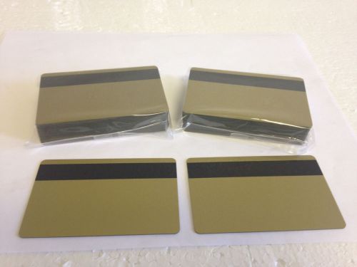 50 gold cr80 pvc cards - hico magstripe 3 track - cr80 .30 mil for id printers for sale