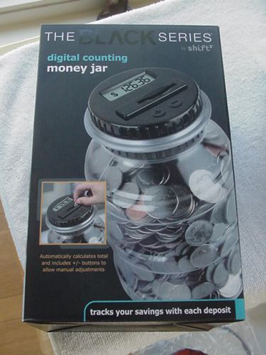 THE BLACK SERIES DIGITAL COUNTING MONEY JAR by Shift3 BRAND NEW!!!