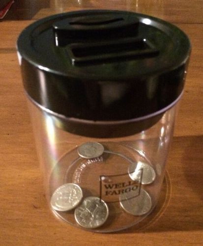 NEW Coin Counter $$ Change PiggyBank JarSavings Digital Display Wells Fargo Logo