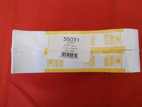 Pack of 1000 Yellow Currency Bands $1000