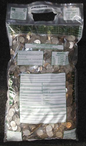 Coin Transport &amp; Deposit Bags, Clear, 25/pack