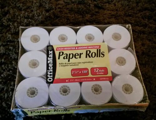 Paper rolls adding machine cash register paper 12 rolls total