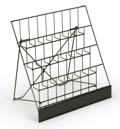 4 tier wire rack display magazine stand books cd music store table set of 2 for sale